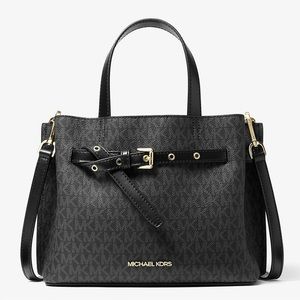 Emilia Small Logo Satchel
Color:Black